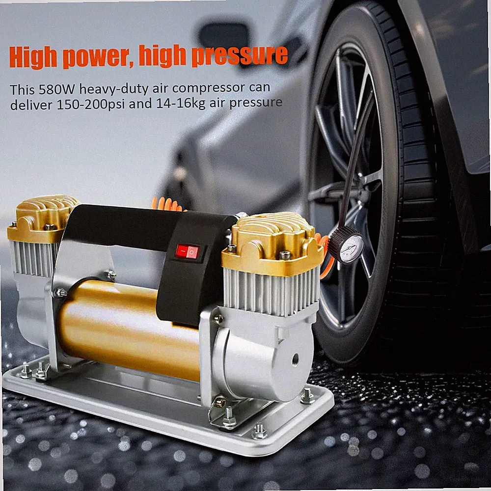12V Heavy Duty Air Compressor for Truck Tires Inflator Electric Pump 150-200PSI