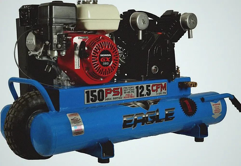 Eagle Compressor Portable Gas Wheel Barrow Air Compressor Electric Start 10