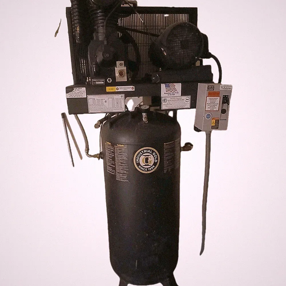 Industrial Gold Reciprocating Electric Vertical Stationary Air Compressor